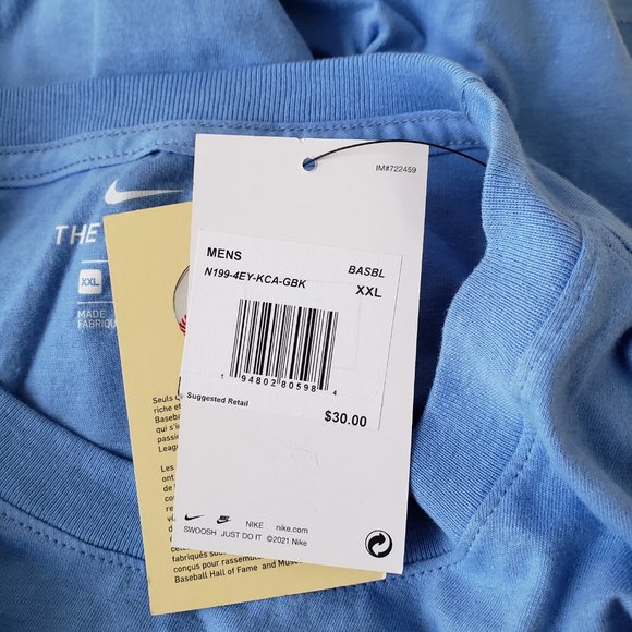 Nike Kansas City Royals Men's T-Shirt Tee Size 2XL XXL Cooperstown Blue NWT - Picture 14 of 16